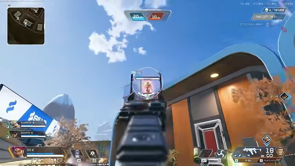 Apex Legends Hack in-game look 2 — aimbot overlay in a match